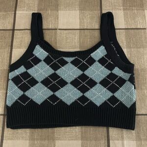 Knitted cropped tank